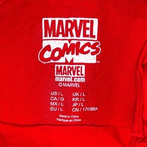 Red marvel crop top